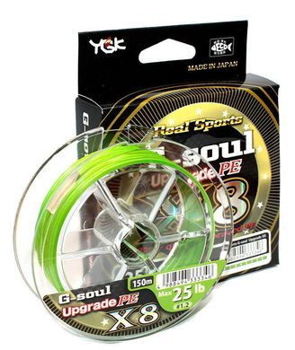 Шнур плетеный YGK G-Soul x8 Upgrade # 0.6 / 0.128 мм намотки 150м оригинальный
