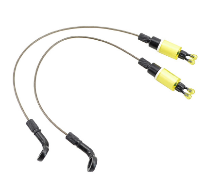 Набір свінгерів Hirisi B2009 на тросі, для сигналізаторів клювання, 2шт. жовтого кольору