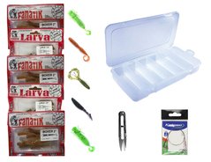 Набір спінінгових риболовних приманок - їстівний силікон Fanatik 5 упаковок, для ловлі хижої риби