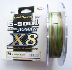 Шнур плетеный YGK Super Jig Man X8 # 1.0 / 0.165 мм намотки 200м оригинальный