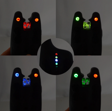 Набор сигнализаторов поклевки Hirisi B1215 с пейджером, меняют цвет подсветки, антивор, 4+1