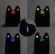 Набор сигнализаторов поклевки Hirisi B1215 с пейджером, меняют цвет подсветки, антивор, 4+1