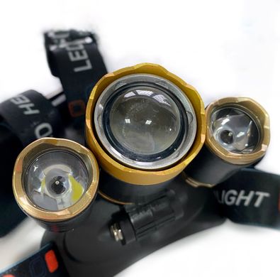 Ліхтар налобний 3T62 - діоди Cree-T6, зарядка від USB, батарейки і зарядне в комплекті